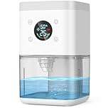 Deumidificatore 1800ML, Deumidificatore Casa Muffa, Desumidificatore silenzioso con timer, filtro e disiumidificazione intelligente, purificatore dell'aria-Bianco