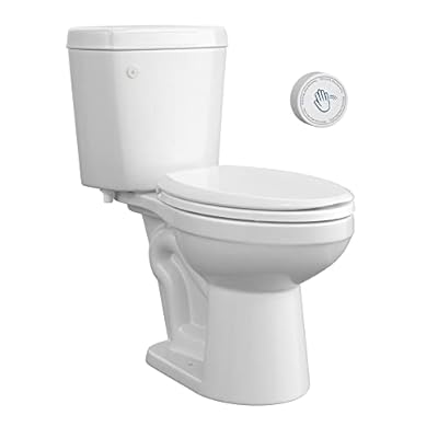 PROFLO PFST102WH PROFLO PFST102 Kaden 1.28 GPF Two Piece Elongated Toilet with Touchless Flush Sensor - Less Seat, ADA Compliant