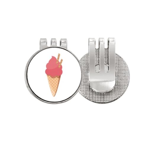 Marqueur de balle de golf rouge biscuit et clip de chapeau magnétique en émail no/no