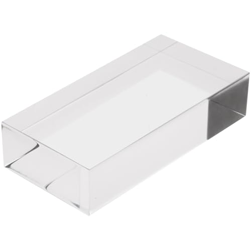 Plymor Clear Polished Acrylic Rectangular Display Block, 1