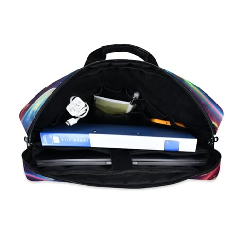 Bolso Maletín para Laptop Galaxy Space Pizza Cat con Correa miniatura 5