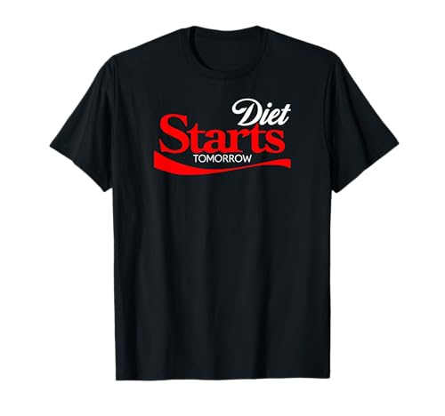 T-shirt humoristique « Diet Starts Tomorrow », Keto Paleo Vegan T-Shirt