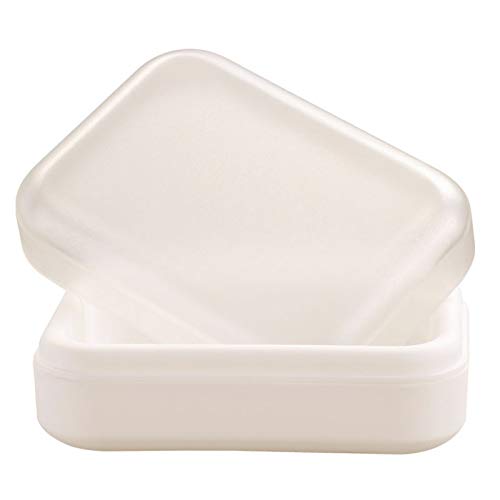 Jabonera Jabonera Material PP+ABS Tamaño de Almacenamiento 13,5 * 9,6 cm Gran Capacidad Doble Drenaje A Prueba de Polvo con Tapa