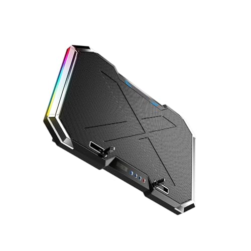 Base para portátil con ventilador RGB ajustable Uonlytech miniatura 1