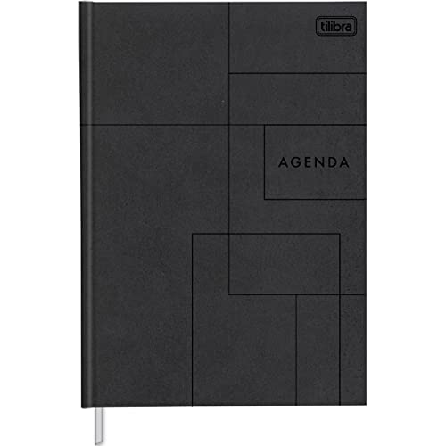 Agenda Executiva Costurada Diária 14,5 x 20,5 cm Prátika Permanente - Preto - Tilibra