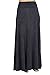 HEYHUN Womens Casual Tie Dye Solid Boho Hippie Long Maxi Skirt w Lace Detail S-3XL
