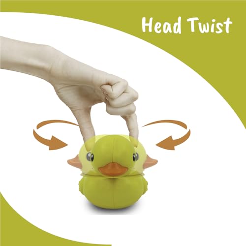 Image of Genie's Toy Bus Musical Learning Duck - Yellow Color I Interactive Educational Toy with Lights and Sound I Fun Educational Learning Toys & Games I Portable Travel Art Toy for 4+ Months Kids
