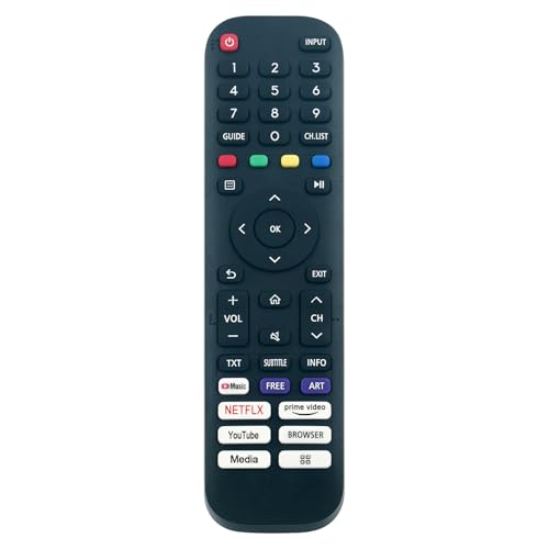 Beyution Télécommande EN2J30H pour TV intelligent Hisense Vidaa
