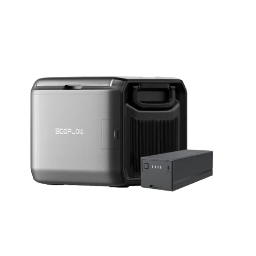 Image of EF ECOFLOW GLACIER Classic 55L Portable Fridge Freezer with Battery, 39H Cooling Car Refrigerator, Battery Powered with App Control, 6 Charging Options, Fast&Quiet Electric Cooler for Camping, RV