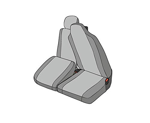 Housse de siège, protège-siège, 3 places, housse de siège conducteur, housse de banquette, sur mesure, compatible avec Nissan NV300, compatible avec : Renault Trafic 3, Opel Vivaro B,