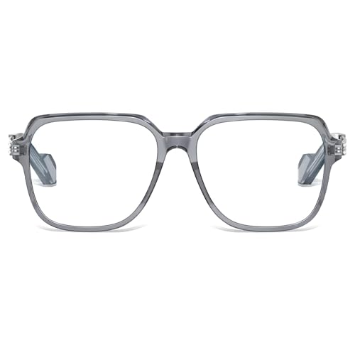 Image of VISOONE Oversized Blue Light Blocking Glasses with Chic Square TR90 Frame and Metal Temple for Women Men Ryan