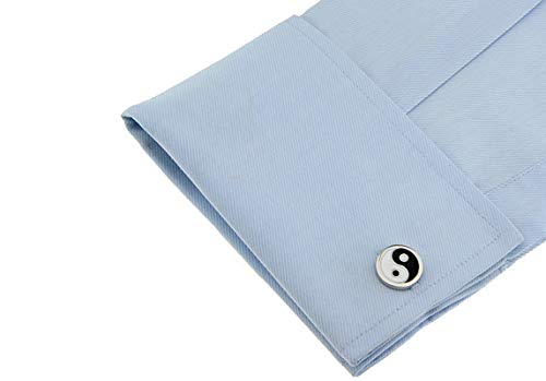 Mancuernillas Daesar hombre plata Ying Yang boda miniatura 4