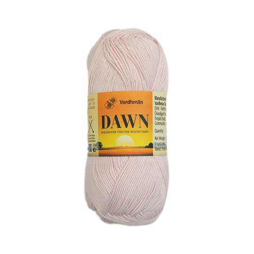 Image of Vardhman Dawn Polyester Viscose Yarn - Soft Yarn for Knitting, Crochet & DIY Craft Projects | Ideal for Garments, Toys, Accessories & Home Decor | Pack-1 Ball, 100g Each DAL003