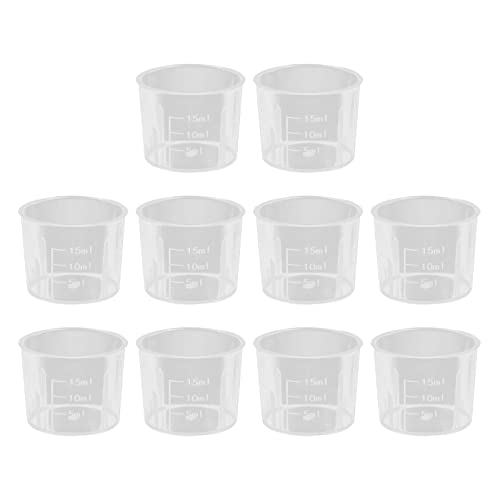 Practical Transparent Measuring Cups Tool 15ml Beaker for Epoxy Resin Mixing Molds Jewelry Making Waxing Easy