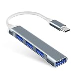 【Antihuellas Dactilares + Hub USB Portátil】La carcasa está hecha de una aleación de aluminio arenado para evitar la oxidación. El exquisito cuerpo exterior es hábil y dulce, lo que es muy cómodo de usar y llevar.