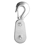 スナッチブロック ロープライン引き 強力型滑車 一車スナッチ UTV/ATV、クワッドバイクモトクロスダートバイク ２トン荷重制限 金属 滑車ロープワイヤープーリーブロック 回転フックとラッチ付きヘビーデューティローラーローディング