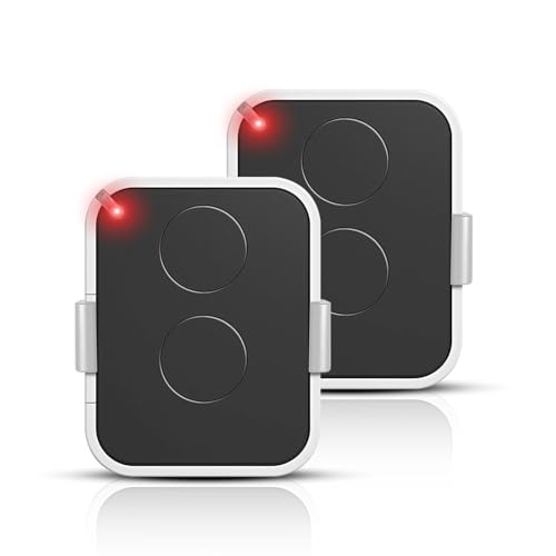 2PCS 433,92 MHz Télécommandes de Portail, Compatible Nice Era ONE2/ON2E/ON4E/ON1E, 2 Canaux Télécommande Porte de Garage,Rolling Code