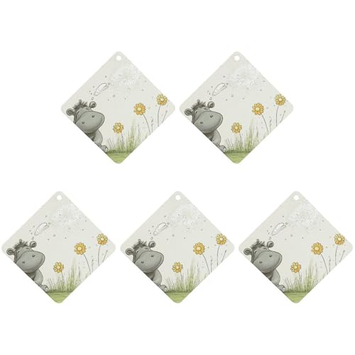 Hippo and Dandelion �ԗp�F���� �݂艺�����`�b�v 5�p�b�N �����ԗp���� �݂艺���V�[�g �� �z�[�� ������ �C���e���A ���� �Ђ��`�A�u���b�N�X�^�C��