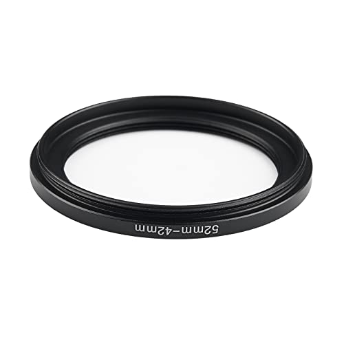 Image of 52mm to 42mm Step-Down Ring Filter Adapter,for All Brands UV ND CPL, Metal Ring Step-Down Rings Adapter Filter (52mm-42mm)