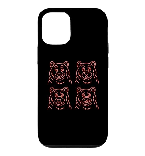 �ʔ����N�}�̊� - 4�C�̃N�}�̊�̃A�E�g���C���O���t�B�b�N �X�}�z�P�[�X iPhone 12/12 Pro �p