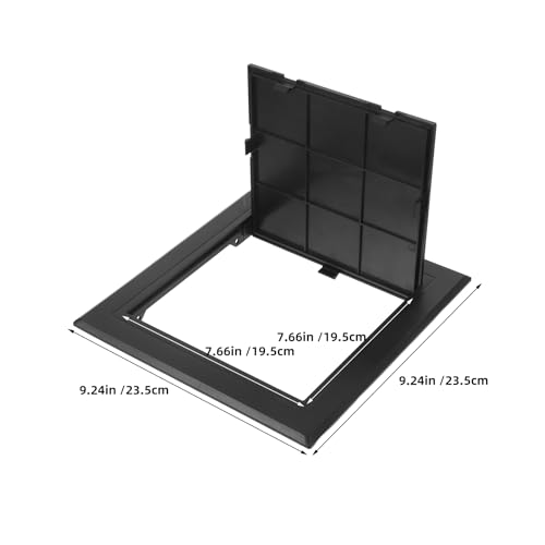 Placa de acceso para plomería Toddmomy de plástico negro con compuerta de inspección interior 3