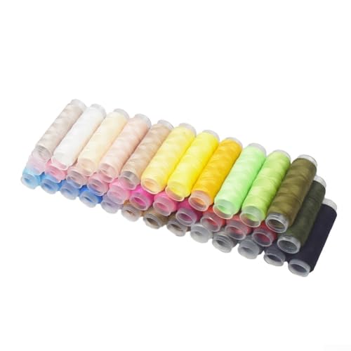 Kit de fils de soie 36 couleurs assorties pour couture, travaux manuels et broderie dans une boîte de rangement