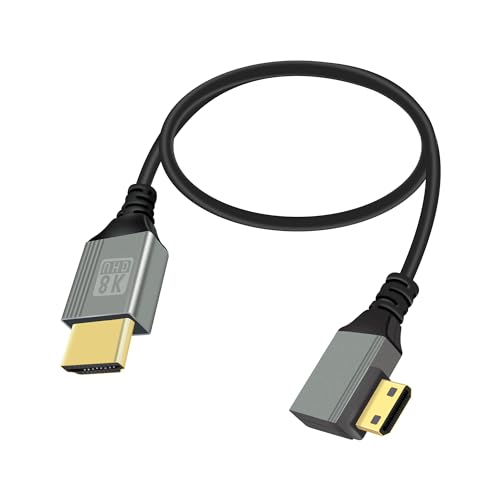 Câble Mini HDMI vers HDMI 8K pour brancher un caméscope sur un téléviseur