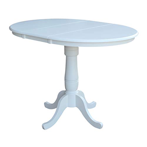 International Concepts K08-36RXT-6B - Mesa de comedor, color blanco