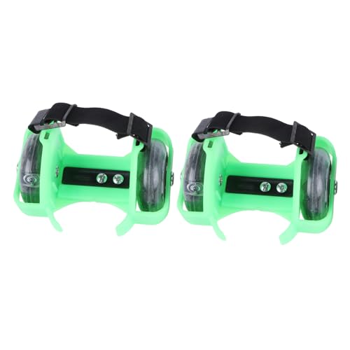 VICASKY 1Pair Adjustable Light Up Skate Roller Shoes for Glittery Design Durable Wear Resistant Present for Boys Outdoor Fun