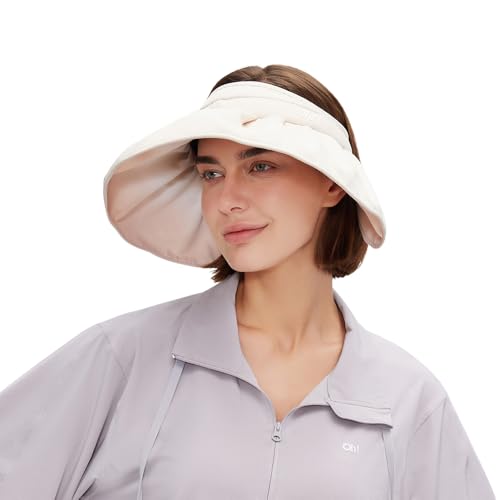 Visera para mujer con ala ancha y protección UV 50+