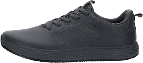 Image of WHITIN Men's Wide Food Service Shoes Water & Oil Resistant Sneaker S890 | Wide Toe Box Allows Toes to Spread Naturally, Zero‑Drop Sole for Natural Stride, Comfort for Long Standing