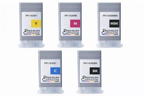 Cartouches PFI030 multicolores pour imprimante Canon TM-340 netteté des tracés mats