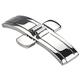 FERMOIR PAPILLON SÉCURISÉ: Doté d’un fermoir papillon à double bouton-poussoir pratique, ce bracelet assure un maintien sûr et empêche toute ouverture accidentelle. Ayez l’esprit tranquille: votre montre est parfaitement sécurisée grâce à cette fermeture discrète et invisible.