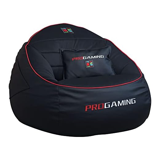 DECORESTOR Puff Gamer Gigante con Relleno Incluido - Bean Bag XXL Rojo