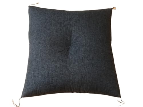 極み 手作り無地カラー座布団 銘仙判 55ｘ59ｃｍ 綿100％ 日本製 生地 (ブラック)のサムネイル