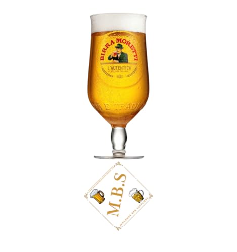 Midlands Bar Suppliers Birra Moretti Beer Glass Bar Glassware Premium Stemmed Pint Glass