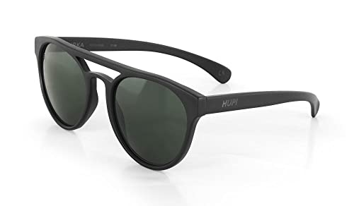 Óculos de Sol Hupi Furka Preto - Lente Verde Escuro - para rostos Grandes, Cor: Preto