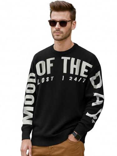 Image of Bewakoof Acrylic Men's Round Neck Sweater