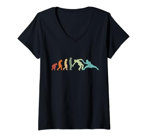 Mujer Kung Fu Judo Judoka Taekwondo Ju-Jutsu Karate Kung-Fu Camiseta Cuello V