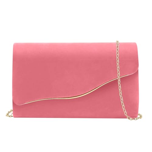 Image of Clutch Purses for Women Evening Bag Faux Suede Formal Party Wedding Cocktail Prom
