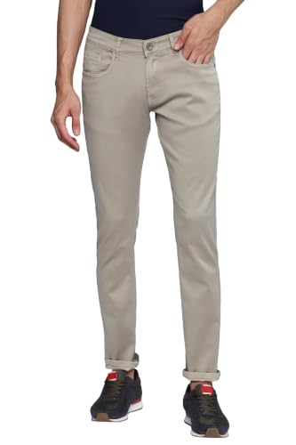 Image of Allen Cooper Skinny Low Rise Power Stretch Denim Chinos Type Jeans for Men