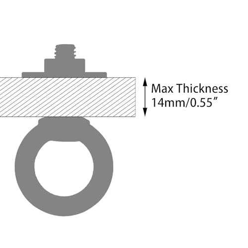 Image of M8 Eye Bolts with Nuts 8 Pack, 5 /16 inch x 1 inch Shoulder Lifting Stainless Steel Eye Bolt for Swing Board, Heavy Duty Threaded Ring Screw Eyebolts kit for Tie Down Straps Outdoor