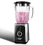 ADLER Standmixer, 1,5 L, Mixer Smoothie Maker, Edelstahl, Inclusive Ice Crusher, Blender, Milchshake Mixer, 1000 W High-Tech-Motor, Alles schnell pürieren.