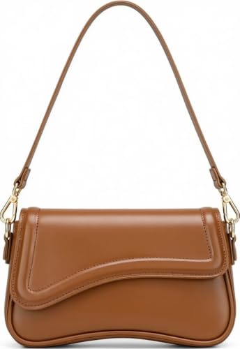 Image of Amszke Shoulder Bag for Women Y2K Crossbody Purse PU Leather Underarm Handbag 2 Adjustable Strap for Daily Commute Travel