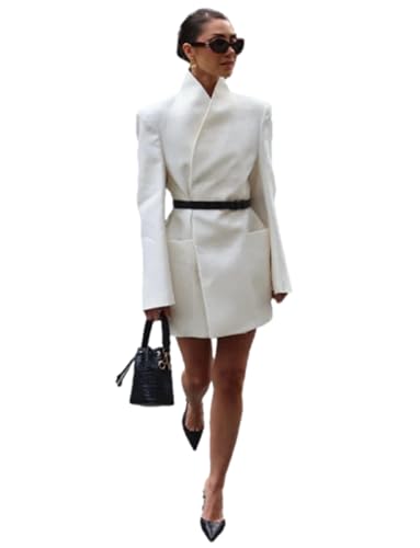 Women's Casual Suit Jacket Work Office Events Blazer Dress with Pockets