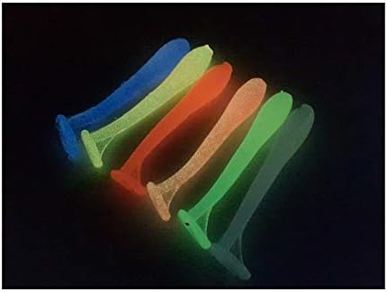 GEA Baits GLOW in the Dark 6 X 50 mm Shads 2" Soft Lures Fishing Bait Tackle