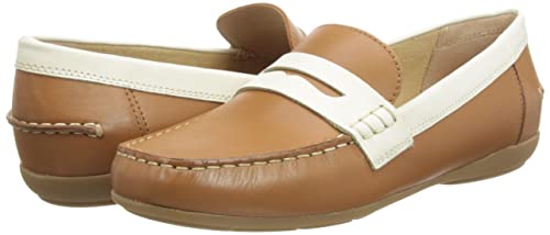 Image of Geox Women's D ANNYTAH MOC Moccasin, Camel /White, 4 UK