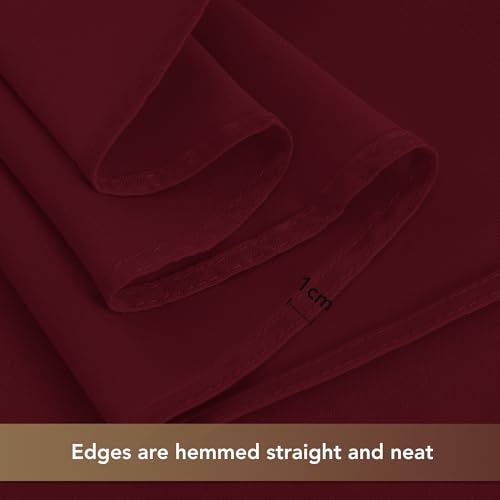 Image of sancua Tablecloths for 8 Foot Rectangle Tables, 8 Pack - Washable Polyester Fabric Table Cloth for Chirstmas Party, Birthday, Banquet Reception, 60x120 Inch Burgundy