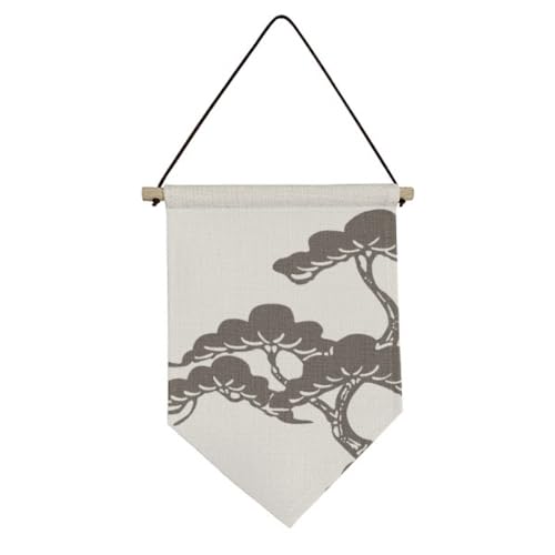 Drapeau de la culture japonaise pour habiller un mur vide avec une toile bleue
