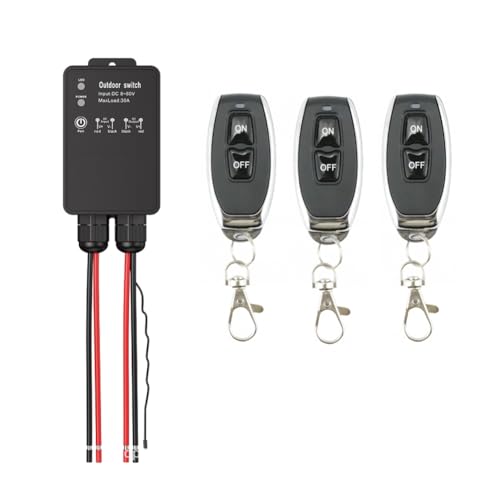 Interrupteur à distance 30A module relais étanche DC8V-80V 433MHz